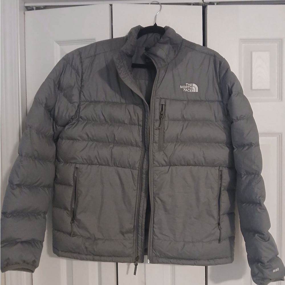 The North Face Men's Gray Quilted Down Puffer Jacket